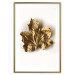 Poster Golden Maple - leaf covered with a thin layer of gold lying on white background 124967 additionalThumb 20