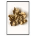 Poster Golden Maple - leaf covered with a thin layer of gold lying on white background 124967 additionalThumb 17