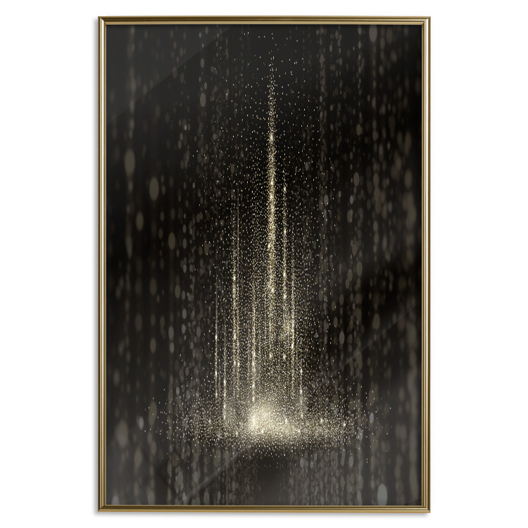 Poster Snowstorm - landscape of falling snowflakes' glow against a night backdrop 125067 additionalImage 16