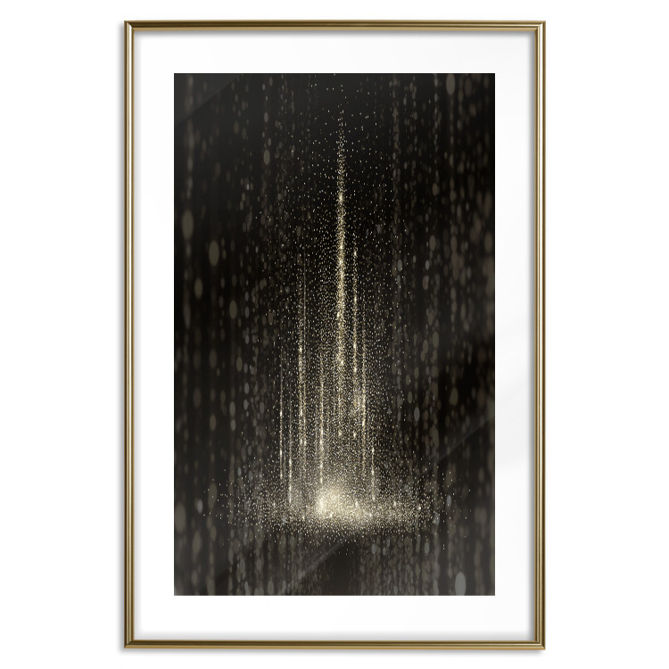 Poster Snowstorm - landscape of falling snowflakes' glow against a night backdrop 125067 additionalImage 14