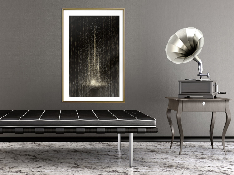 Poster Snowstorm - landscape of falling snowflakes' glow against a night backdrop 125067 additionalImage 13