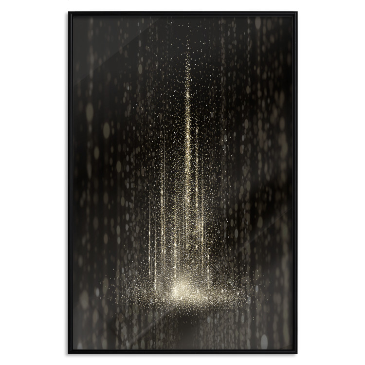 Poster Snowstorm - landscape of falling snowflakes' glow against a night backdrop 125067 additionalImage 18