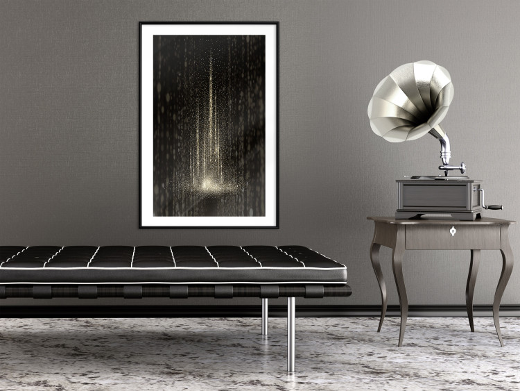 Poster Snowstorm - landscape of falling snowflakes' glow against a night backdrop 125067 additionalImage 4