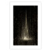 Poster Snowstorm - landscape of falling snowflakes' glow against a night backdrop 125067 additionalThumb 19