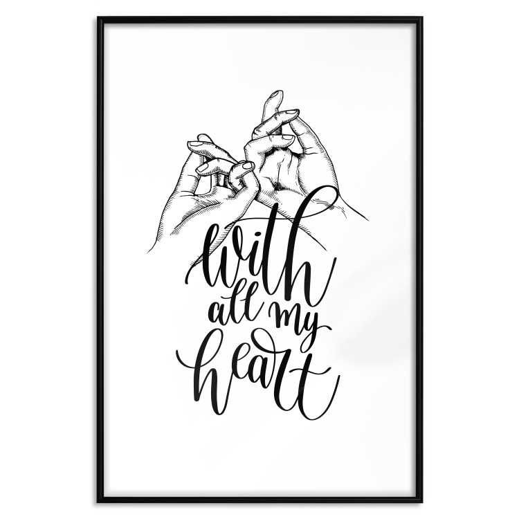 Wall Poster With All My Heart - clasped hands and English text 125267 additionalImage 15