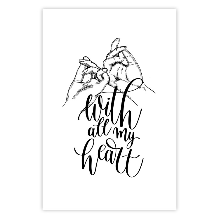 Wall Poster With All My Heart - clasped hands and English text 125267 additionalImage 25