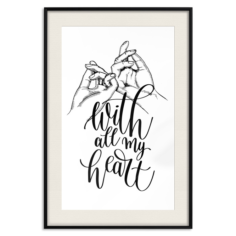 Wall Poster With All My Heart - clasped hands and English text 125267 additionalImage 18