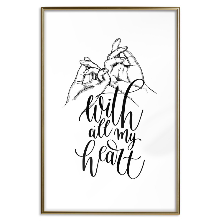 Wall Poster With All My Heart - clasped hands and English text 125267 additionalImage 16