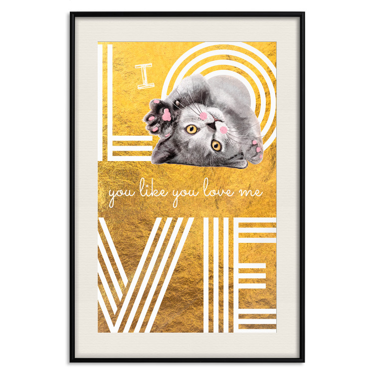Poster I Love You like You Love Me - English text on a yellow background 125367 additionalImage 18