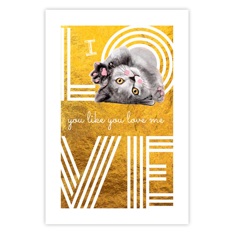 Poster I Love You like You Love Me - English text on a yellow background 125367 additionalImage 19