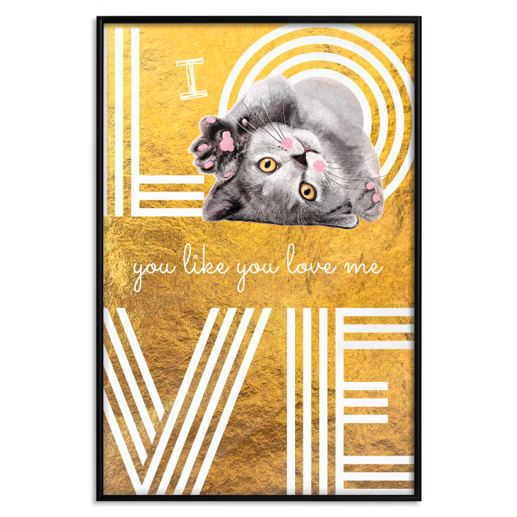 Poster I Love You like You Love Me - English text on a yellow background 125367 additionalImage 24