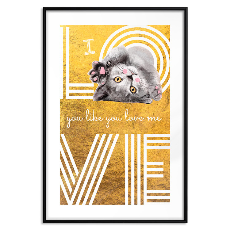 Poster I Love You like You Love Me - English text on a yellow background 125367 additionalImage 15