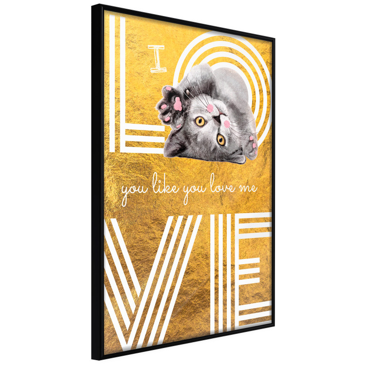 Poster I Love You like You Love Me - English text on a yellow background 125367 additionalImage 12