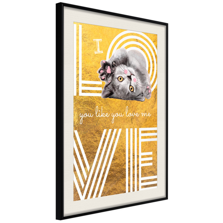 Poster I Love You like You Love Me - English text on a yellow background 125367 additionalImage 3