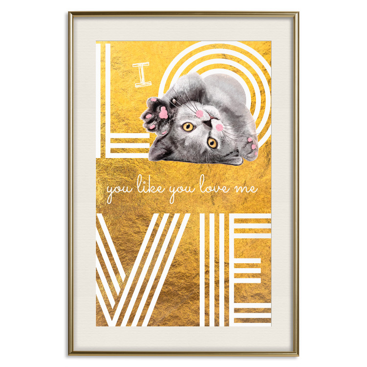 Poster I Love You like You Love Me - English text on a yellow background 125367 additionalImage 19