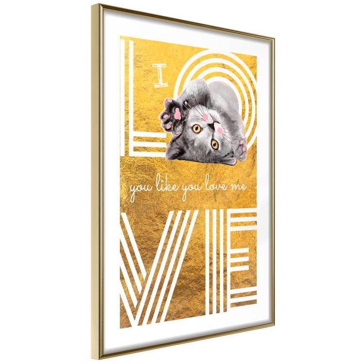 Poster I Love You like You Love Me - English text on a yellow background 125367 additionalImage 8