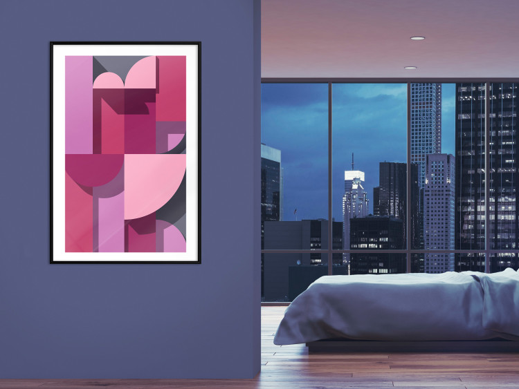 Wall Poster Abstract Home - various geometric figures in shades of pink 125467 additionalImage 4