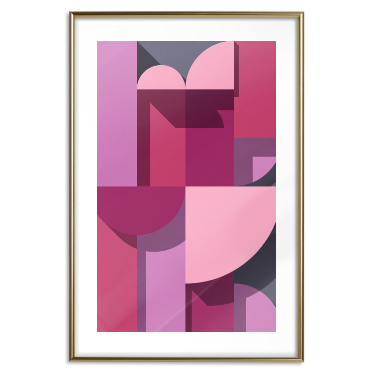 Wall Poster Abstract Home - various geometric figures in shades of pink 125467 additionalImage 14