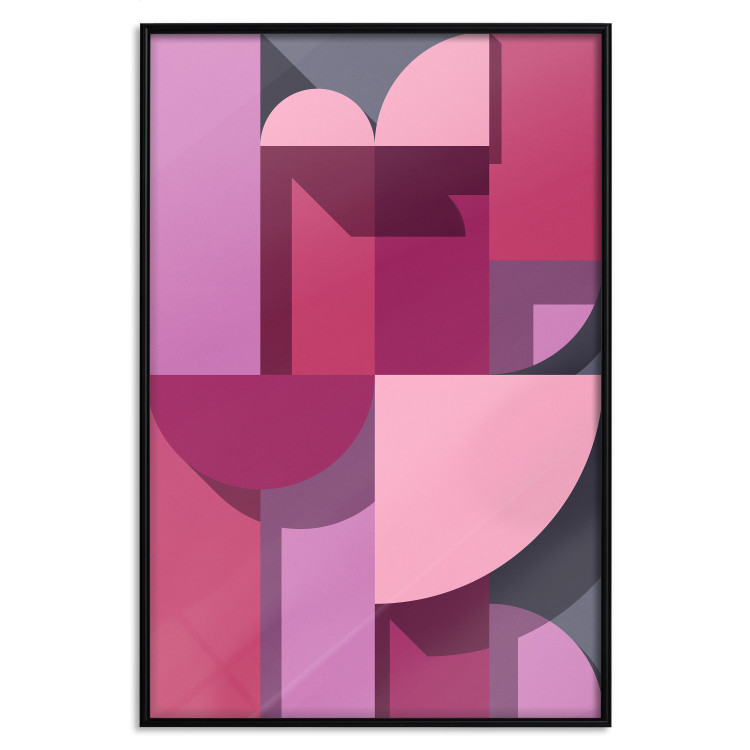 Wall Poster Abstract Home - various geometric figures in shades of pink 125467 additionalImage 18