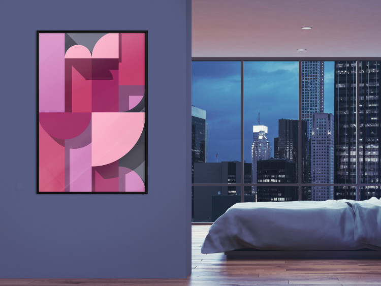 Wall Poster Abstract Home - various geometric figures in shades of pink 125467 additionalImage 3