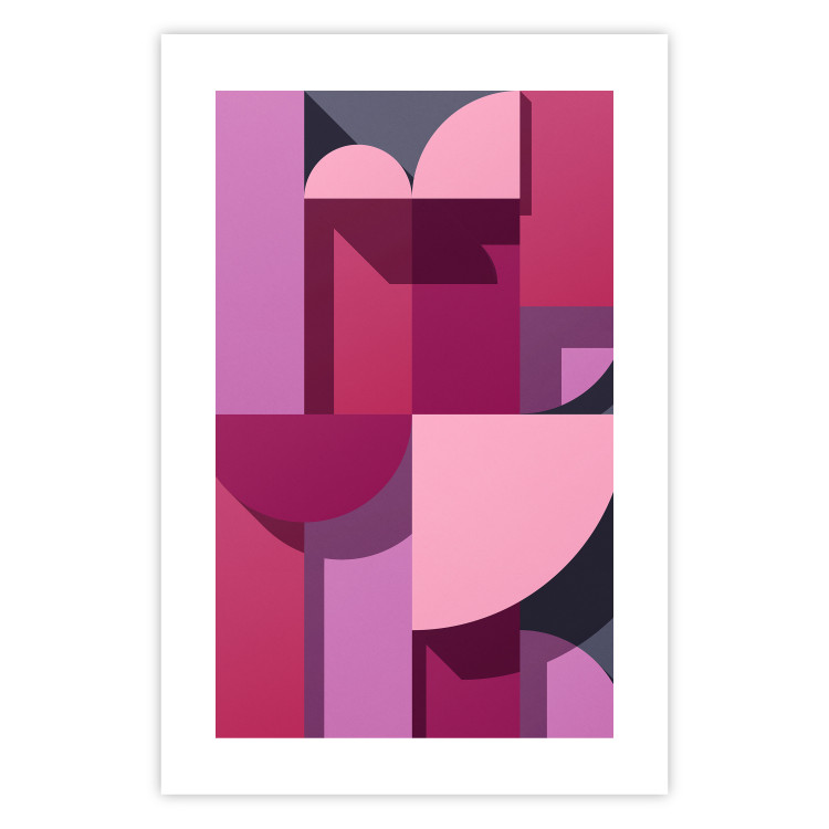 Wall Poster Abstract Home - various geometric figures in shades of pink 125467 additionalImage 19