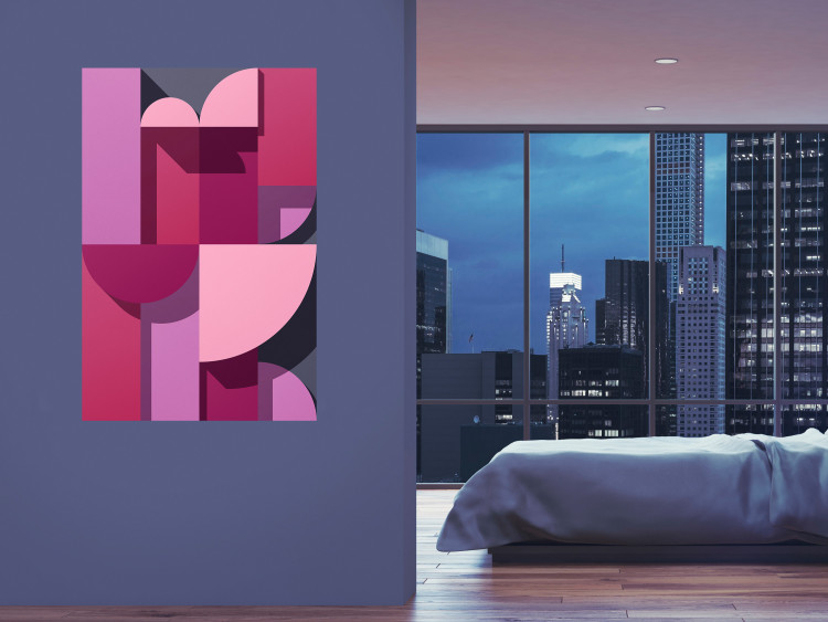 Wall Poster Abstract Home - various geometric figures in shades of pink 125467 additionalImage 17