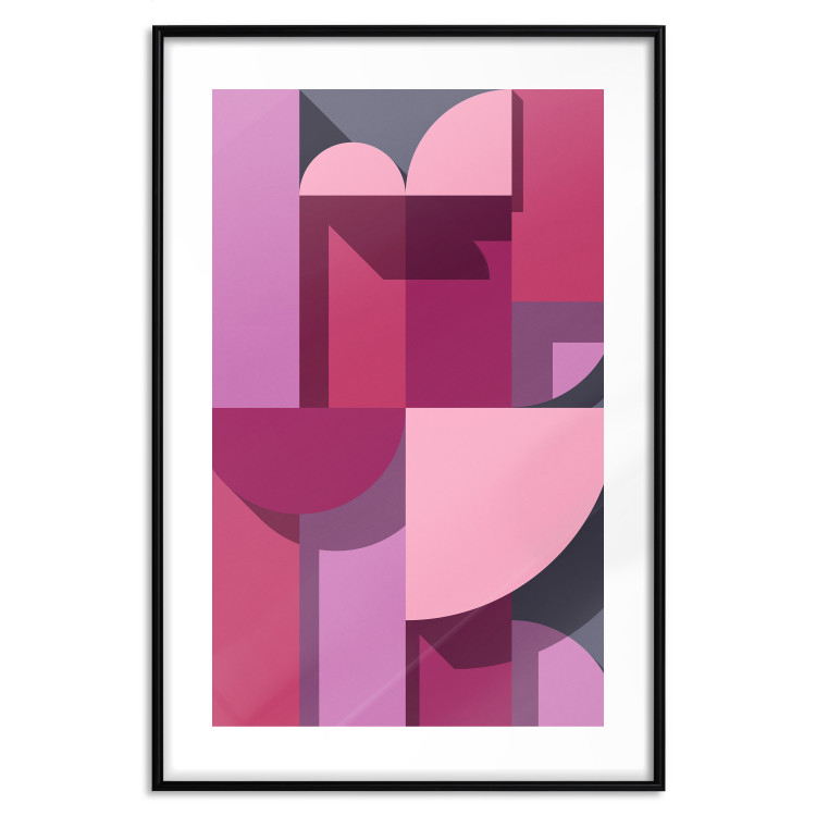 Wall Poster Abstract Home - various geometric figures in shades of pink 125467 additionalImage 15