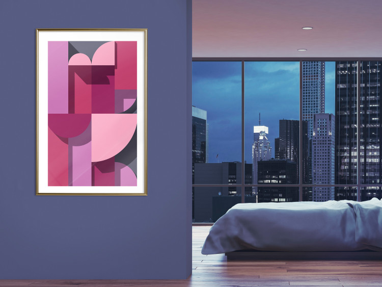 Wall Poster Abstract Home - various geometric figures in shades of pink 125467 additionalImage 13
