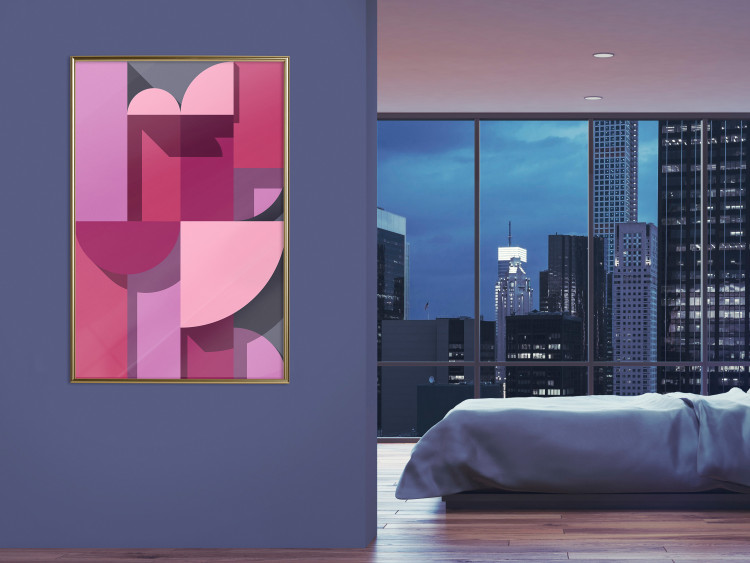 Wall Poster Abstract Home - various geometric figures in shades of pink 125467 additionalImage 5