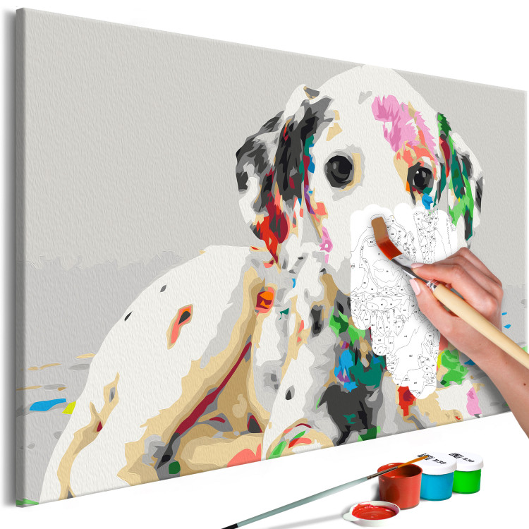 Paint by Number Kit Colourful Puppy 127567 additionalImage 3