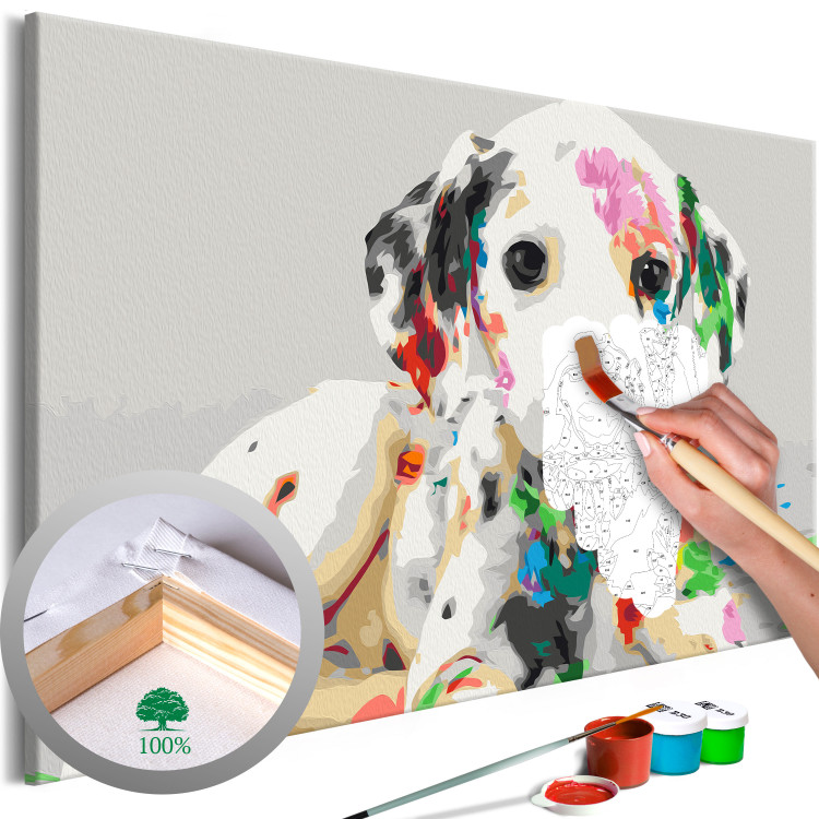 Paint by Number Kit Colourful Puppy 127567