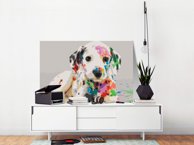 Paint by Number Kit Colourful Puppy 127567 additionalImage 2