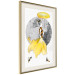 Poster Running Girl - abstract female figure in yellow skirt 127867 additionalThumb 3
