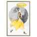 Poster Running Girl - abstract female figure in yellow skirt 127867 additionalThumb 21