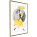 Poster Running Girl - abstract female figure in yellow skirt 127867 additionalThumb 7