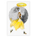 Poster Running Girl - abstract female figure in yellow skirt 127867