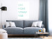 Poster Live More Worry Less - blue English inscription on white background 128367 additionalThumb 2