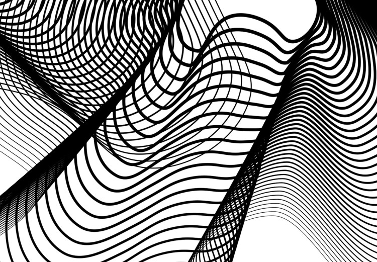Canvas Art Print String Theory (1-part) vertical - abstract black and white patterns 129567 additionalImage 5