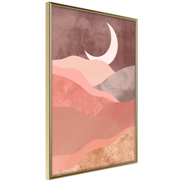 Wall Poster Terracotta Landscape - abstract mountain landscape against a moonlit sky 129767 additionalImage 14