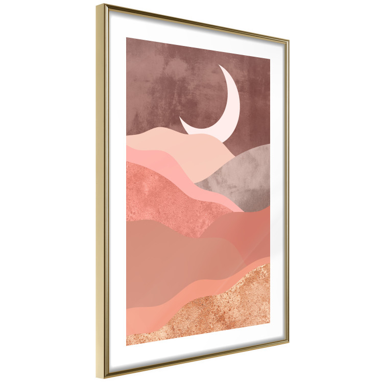 Wall Poster Terracotta Landscape - abstract mountain landscape against a moonlit sky 129767 additionalImage 9
