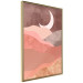 Wall Poster Terracotta Landscape - abstract mountain landscape against a moonlit sky 129767 additionalThumb 12