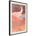Wall Poster Terracotta Landscape - abstract mountain landscape against a moonlit sky 129767 additionalThumb 2