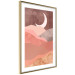 Wall Poster Terracotta Landscape - abstract mountain landscape against a moonlit sky 129767 additionalThumb 9