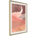 Wall Poster Terracotta Landscape - abstract mountain landscape against a moonlit sky 129767 additionalThumb 3