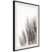 Poster Waiting for the Wind - monochromatic landscape of plants on a white background 130267 additionalThumb 2