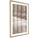 Wall Poster Lighted Corridor - architecture with a stone wall in sepia tones 130767 additionalThumb 4