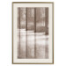 Wall Poster Lighted Corridor - architecture with a stone wall in sepia tones 130767 additionalThumb 20