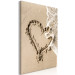 Canvas Wave of Love (1-piece) Vertical - heart-shaped landscape on the beach 131567 additionalThumb 2