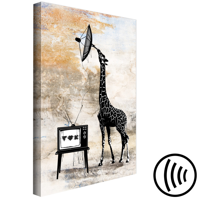 Canvas TV Giraffe (1-piece) Vertical - whimsical funny animal 132267 additionalImage 6
