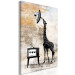 Canvas TV Giraffe (1-piece) Vertical - whimsical funny animal 132267 additionalThumb 2